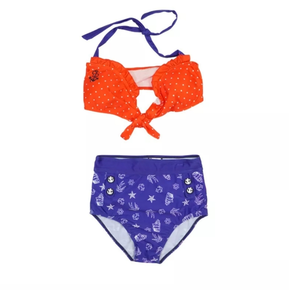 Pinup style bikini never worn size M